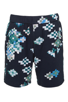 Geometric Jersey Shorts